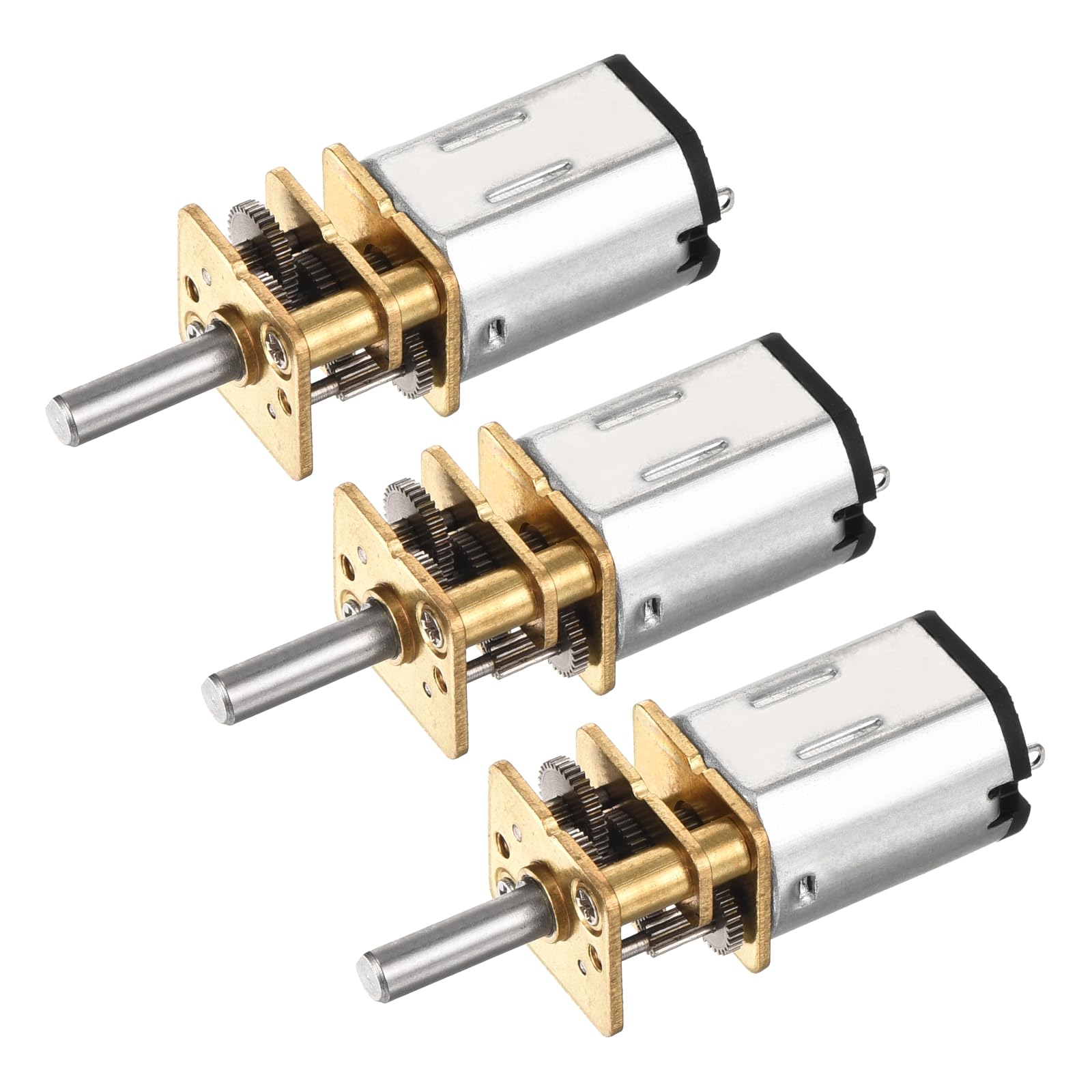 DMiotech 3pcs 3V 200RPM Rated Torque 1.7 Output Shaft Length 10mm Micro DC Speed Reduction Motor Mini Metal Gearbox Motor for RC Car Robot Model DIY RC Toys Engine