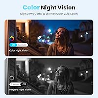 Vista 3 de Techage Security Cameras Wireless Outdoor, 2K Battery Powered WiFi Cameras for Home Security with AI Motion Detection, Color Night Vision, 2-Way