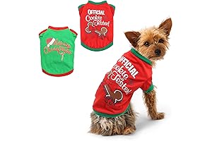 BWOGUE 2 Pack Christmas Dog Shirts for Pet
