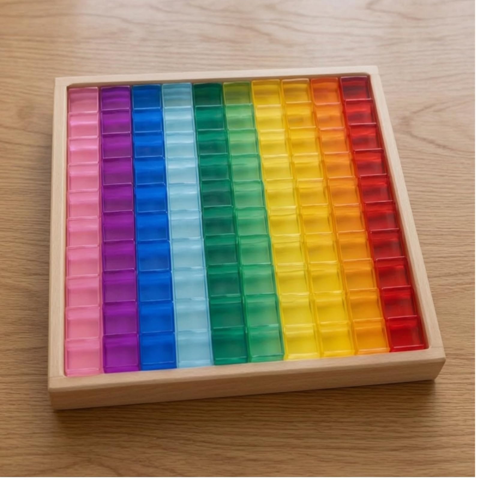 Acrilici con Vassoio Traslucido Gioco Sensoriale in Acrilico Trasparente Costruzioni per Bambini, Neonati, Scuola Prescolare, Style to 2