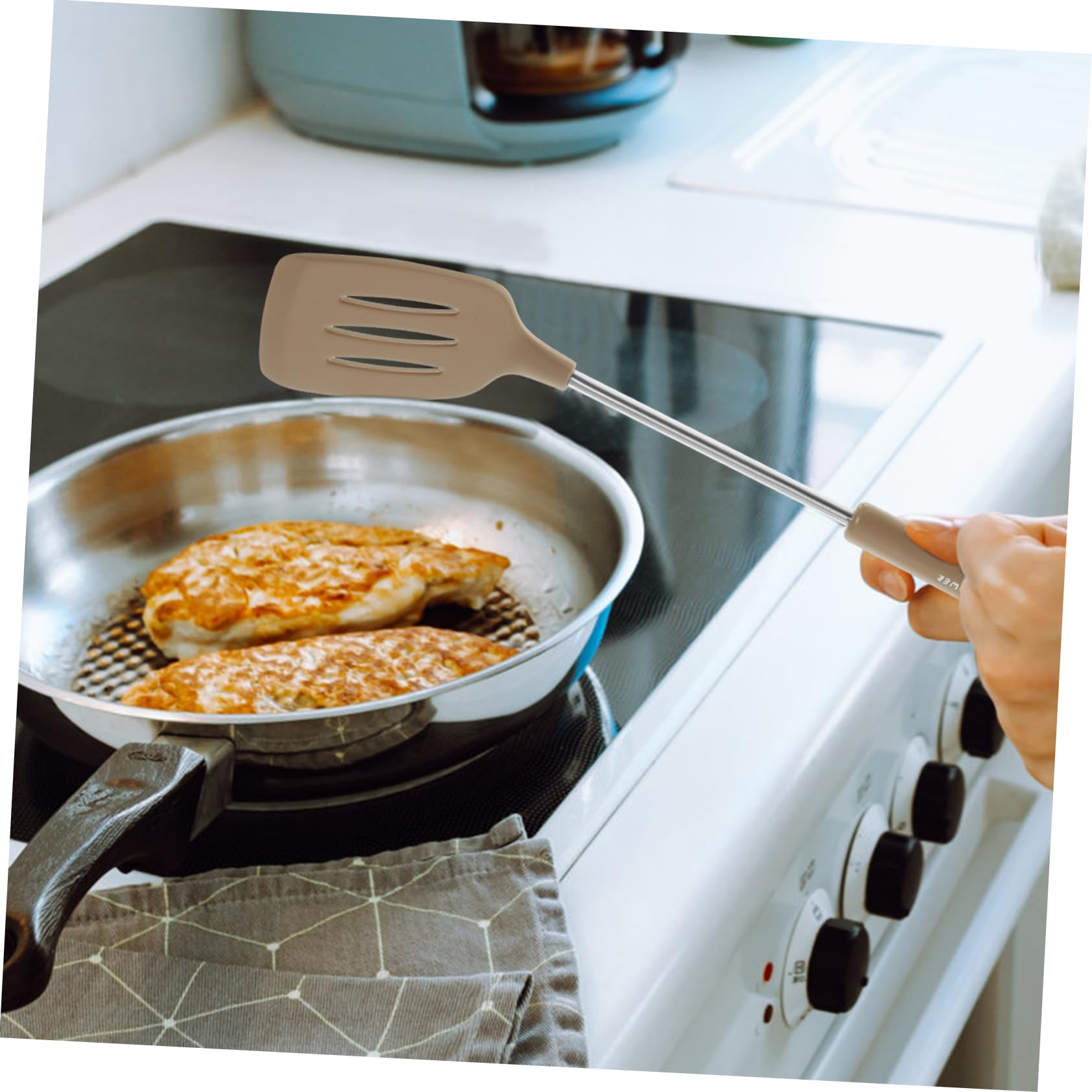 Amosfun 3 Pz Set Di Utensili Da Cucina in Silicone Spatola Per Friggere Riutilizzabile Spatola Wok Multifunzione Spatola Da Cucina Portatile Spatola Riutilizzabile Gel Di Silice