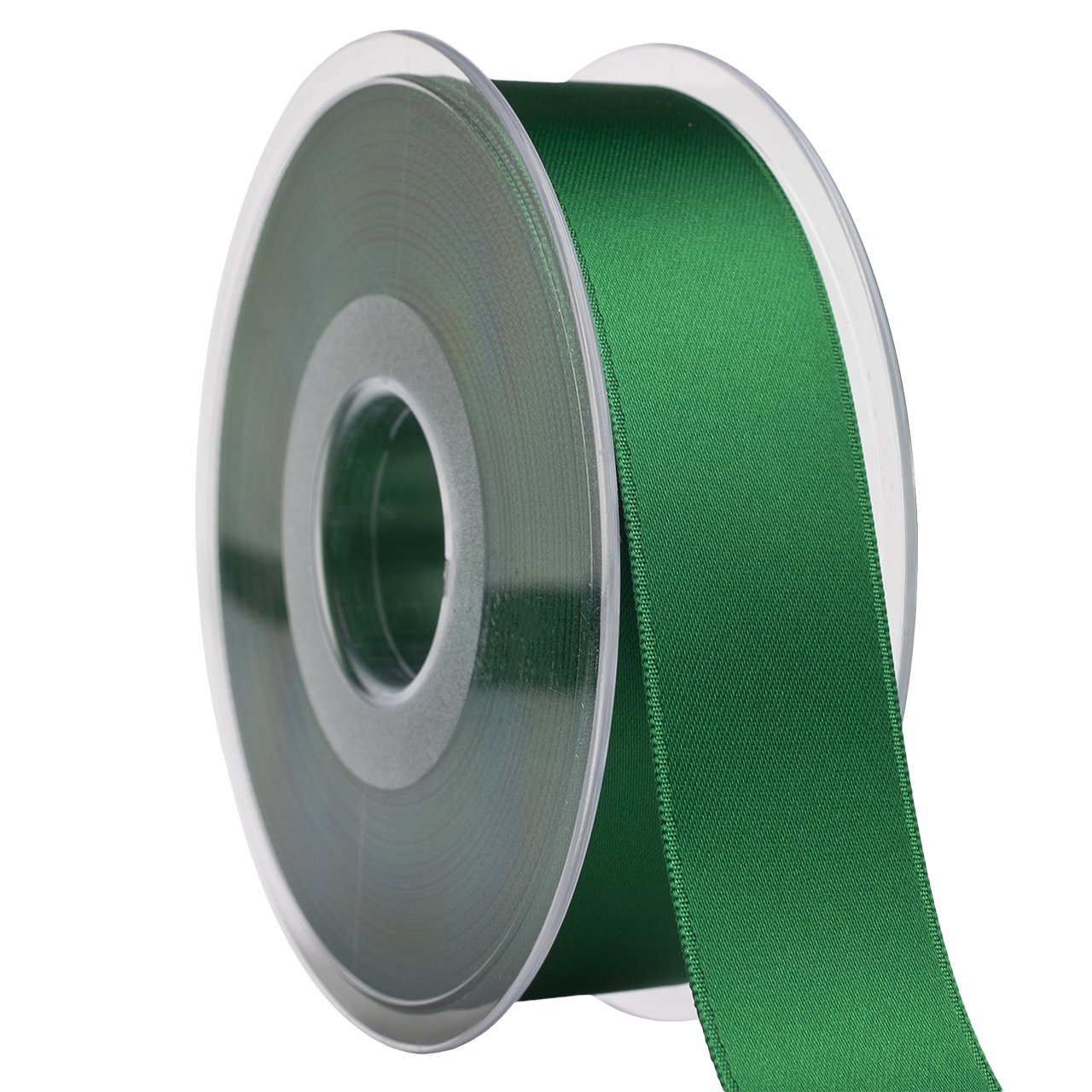 Ruban satiné de prestige Suisse 035 HOL. Green 2,5 cm pour création haute couture