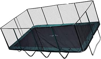 Happy Trampoline Rectangle Trampoline 10 X 20 FT - Gymnastics Trampoline with Net Enclosure - Commercial Grade Heavy Duty 750lbs Jumping Capacity