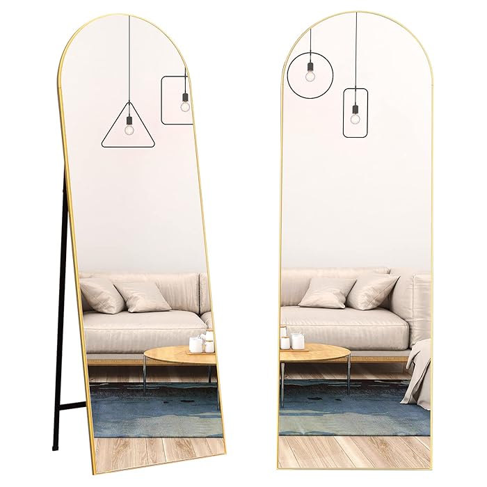 Buy Sollertia 64"x21" Arched Full Length Mirror, Arch Floor Mirror