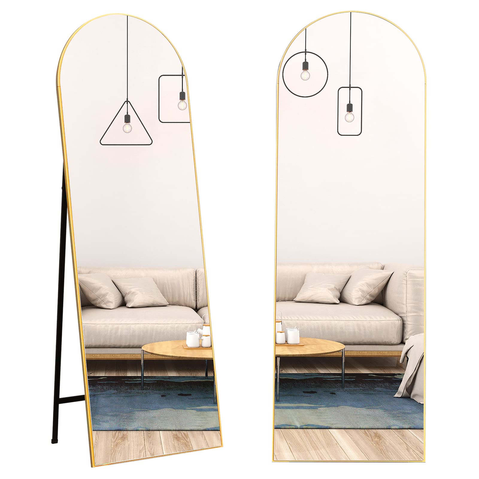 Buy Sollertia 64"x21" Arched Full Length Mirror, Arch Floor Mirror