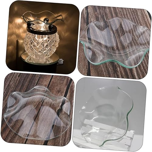 Miniatura 2 de 2 piezas de aceite esencial calentador de spa difusor de aceite esencial de vidrio reemplazo plato de calefacción de aceite plato aroma lámpara