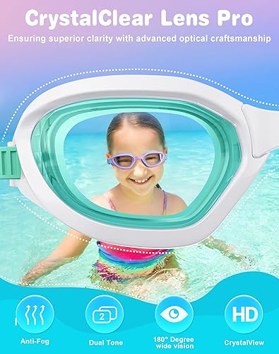 Miniatura 6 de Gafas de natación para niños en color caramelo de doble tono