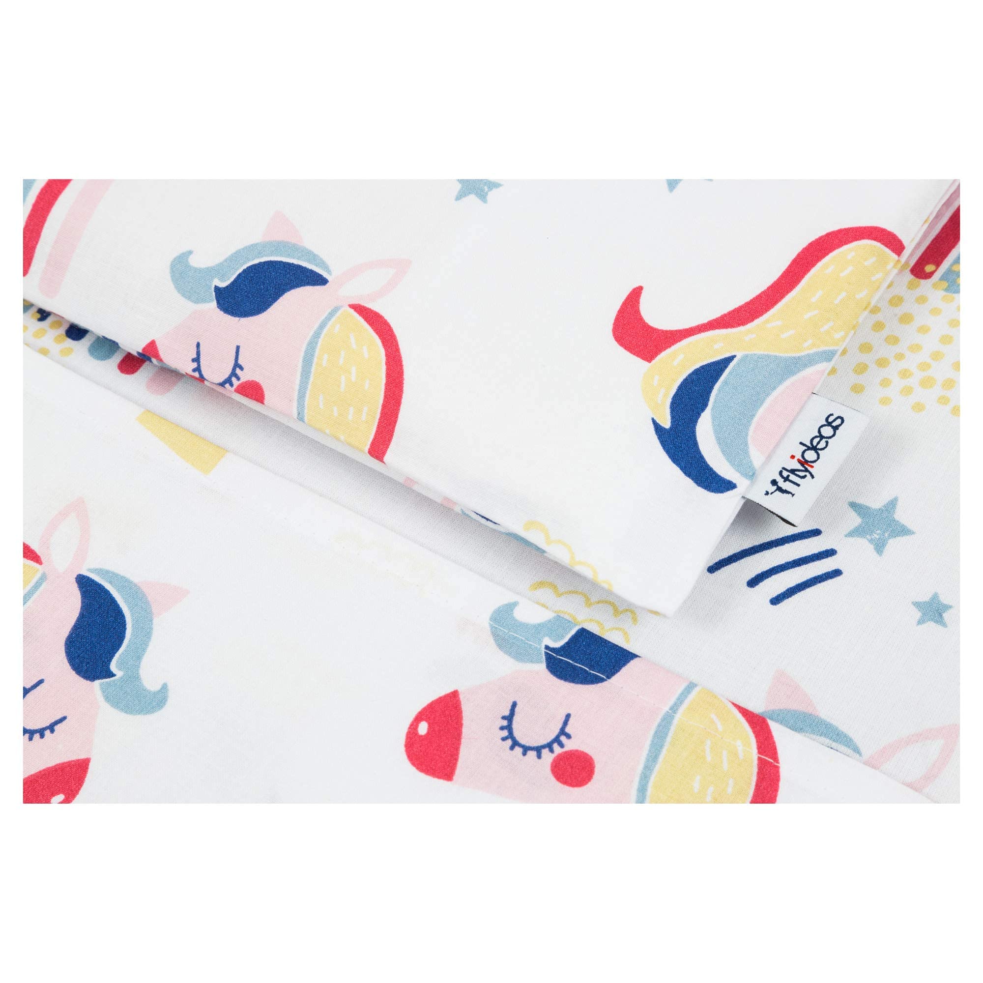 FlyIdeas Set 2 Lenzuola 90x50 cm + 1 Coprimaterasso Culla 90x50 Impermeabile – 100% Cotone – Lenzuola per Culla 90x50 Morbide e Traspiranti, Compatibili con Neste