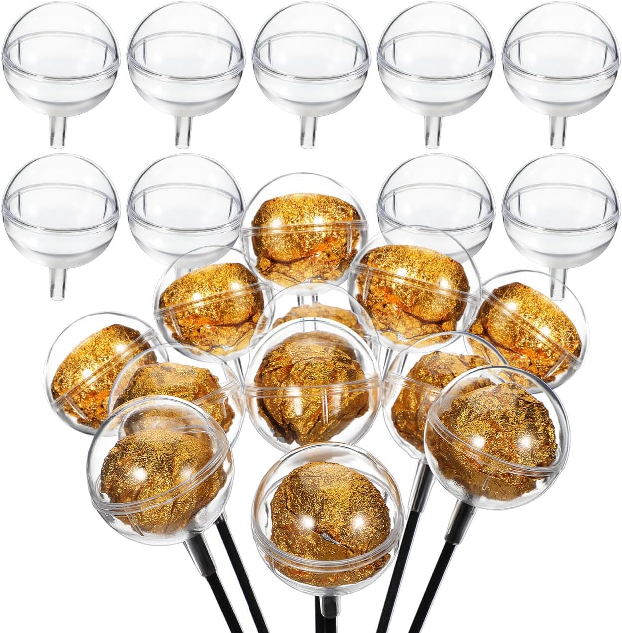 Veemoon 95PCS Clear Chocolate Holder for Candy Decoration Practical Base for Chocolate and Sweets for Weddings and Valentine Day Bouquets Versatile Confectionery Display