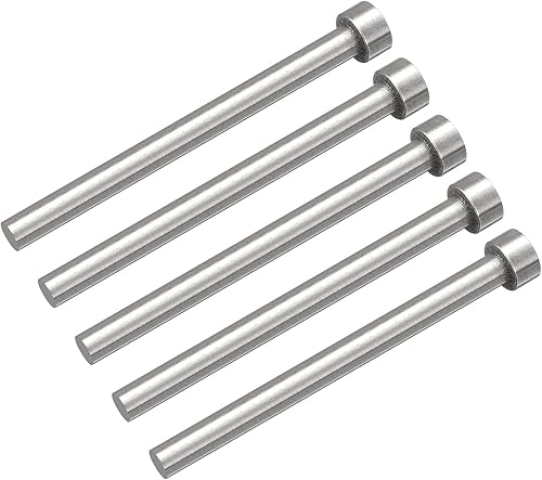 uxcell Pasadores eyectores rectos, 0.256 in (1/4") Dia. Punzón de punta redonda de acero 65Mn 100mm (4") de largo para mantenimiento mecánico 5