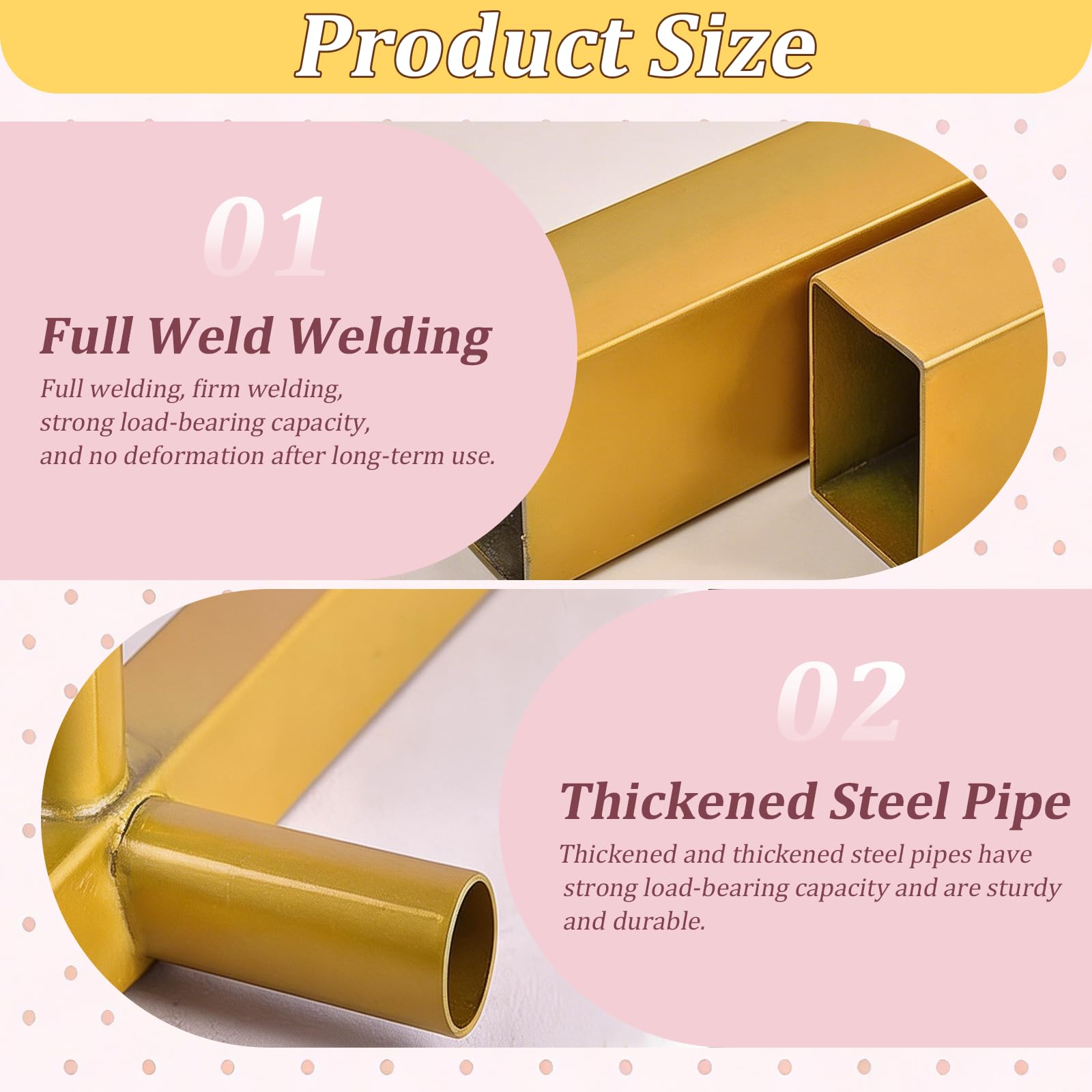 BRGD Arco a Forma di Cuore di Oro, 2x2m Set Arco Staccabile di Palloncini in Metallo per Matrimonio, Baby Shower, Festa di Compleanno, Anniversario
