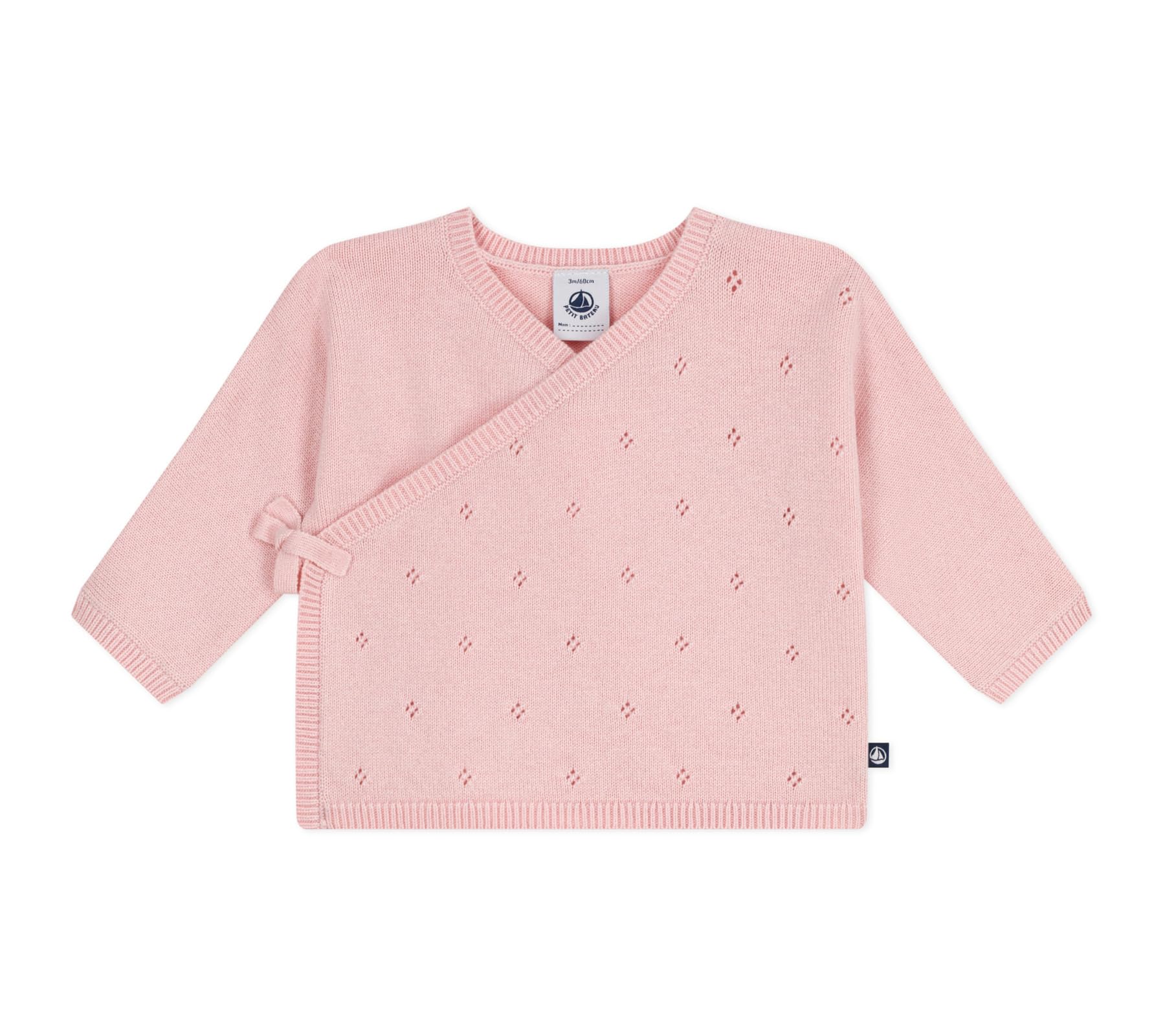 Petit Bateau Reggiseno per Bebè con Cuore Traforato, in Lana e Cotone