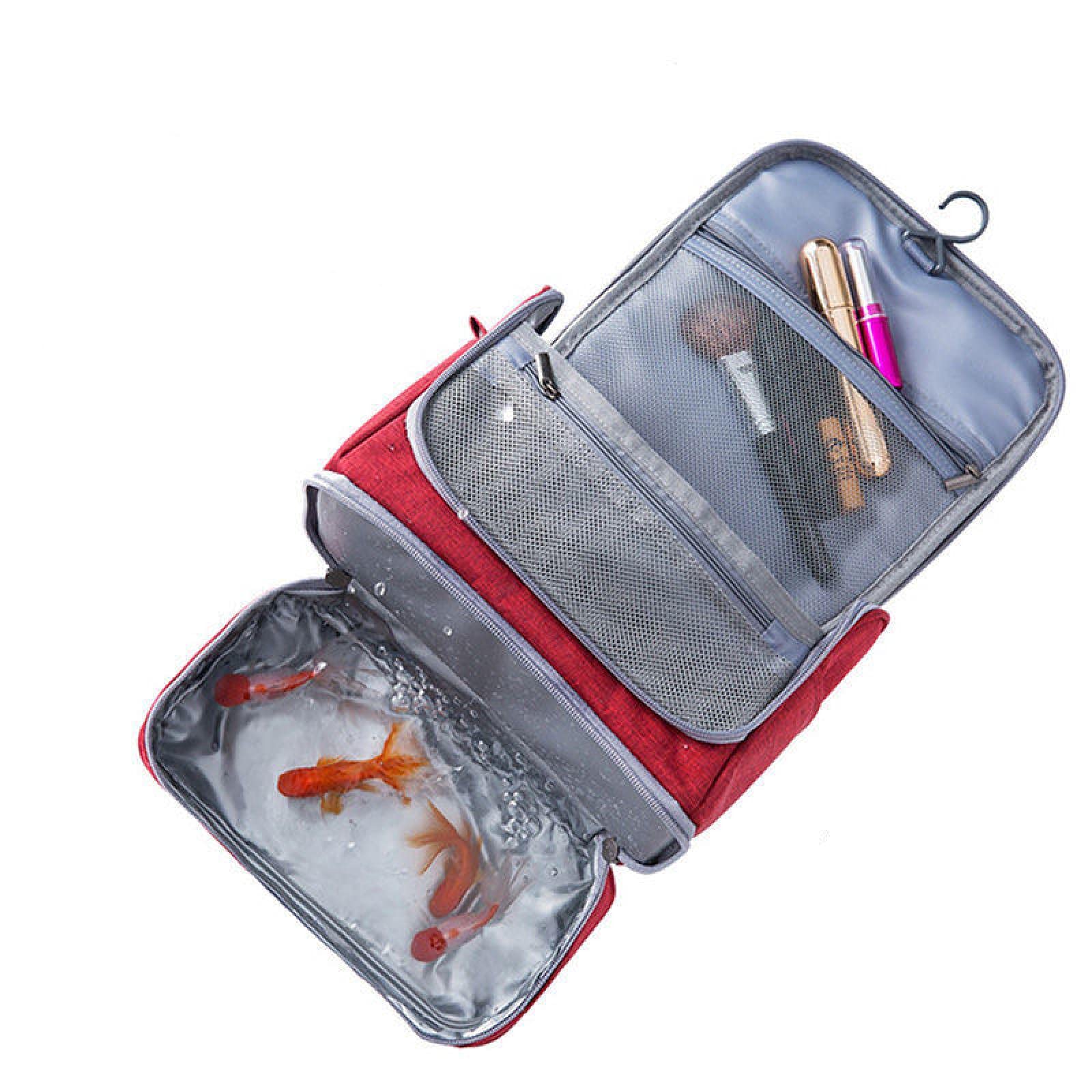 Borsa Da Toilette Impermeabile In Poliestere, Unisex, Con Zip, Per Esterno, Nuova