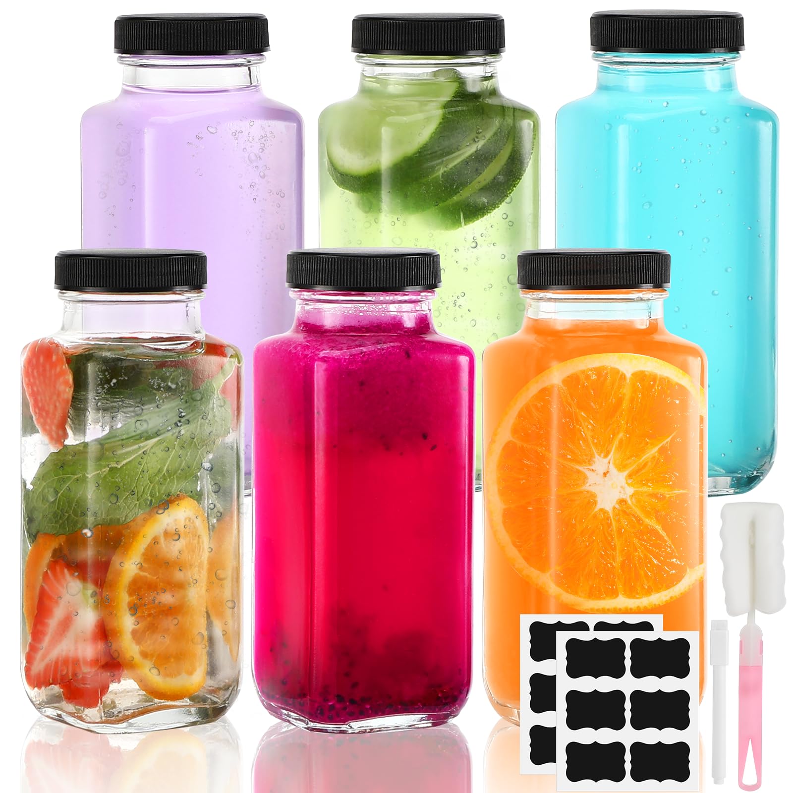 2 Bottiglie Di Vetro Da 1000 Ml Con Tappo In Sughero - Per Vino, Succo, Latte - Foto 6