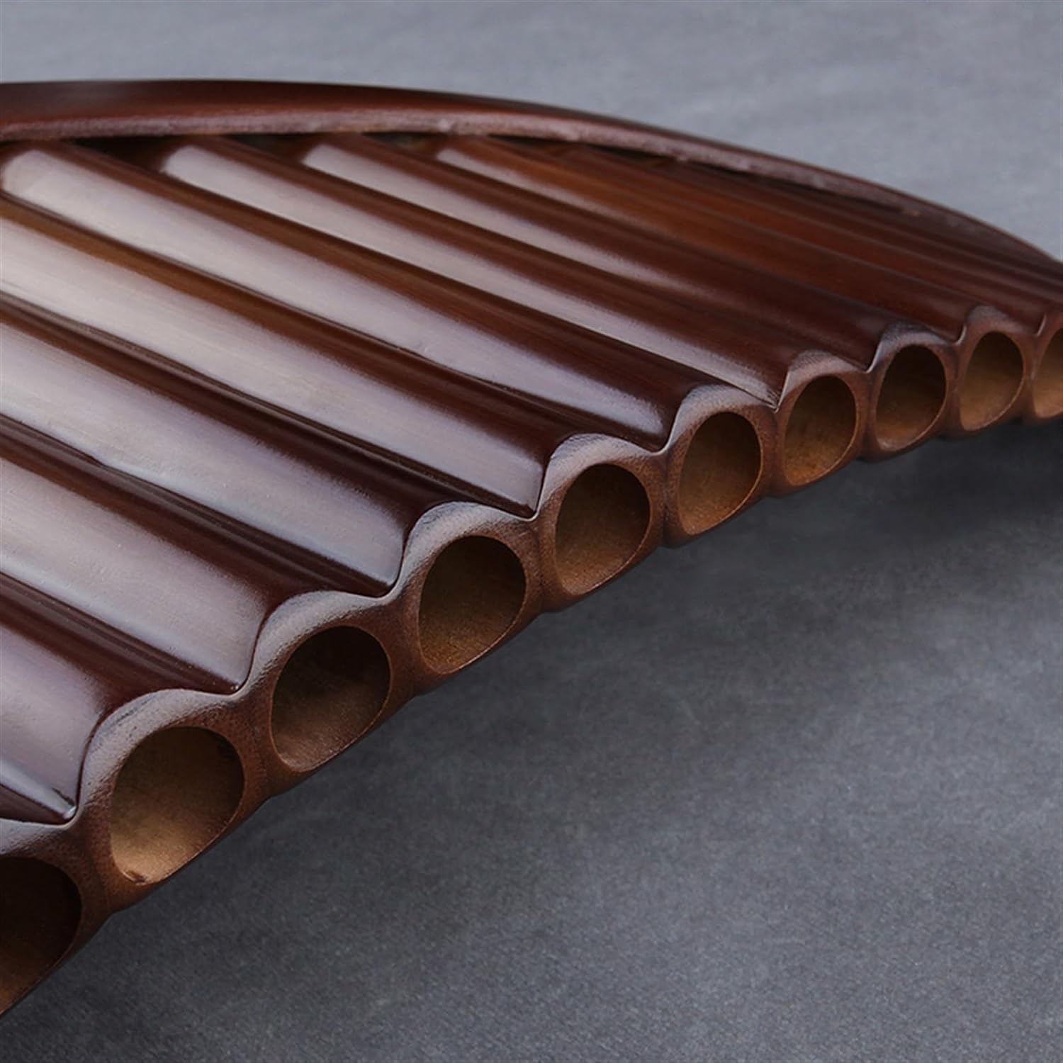 22 Rohre C-Tonart Handgefertigte Natürliche Bambus Panflöte Traditionelles Musikinstrument Braune Panflöte (Braun)