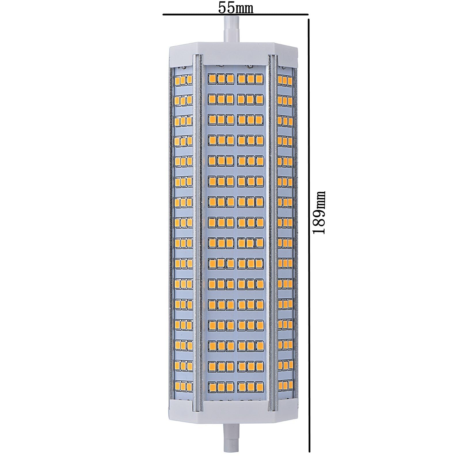 yongjia R7S 189mm LED de 50WJ de Type Lampe Ultra Lumineux J189 Tubes de LED R7S linéaire Projecteur Angle Faisceau à 180 degrés 90-265V Remplacement de la Lampe halogène 500W (Warm White)