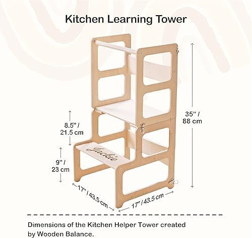 Miniatura 5 de Torre de cocina, torre para niños pequeños, torre de cocina Montessori, taburete de cocina, muebles Montessori, torre de actividades (madera