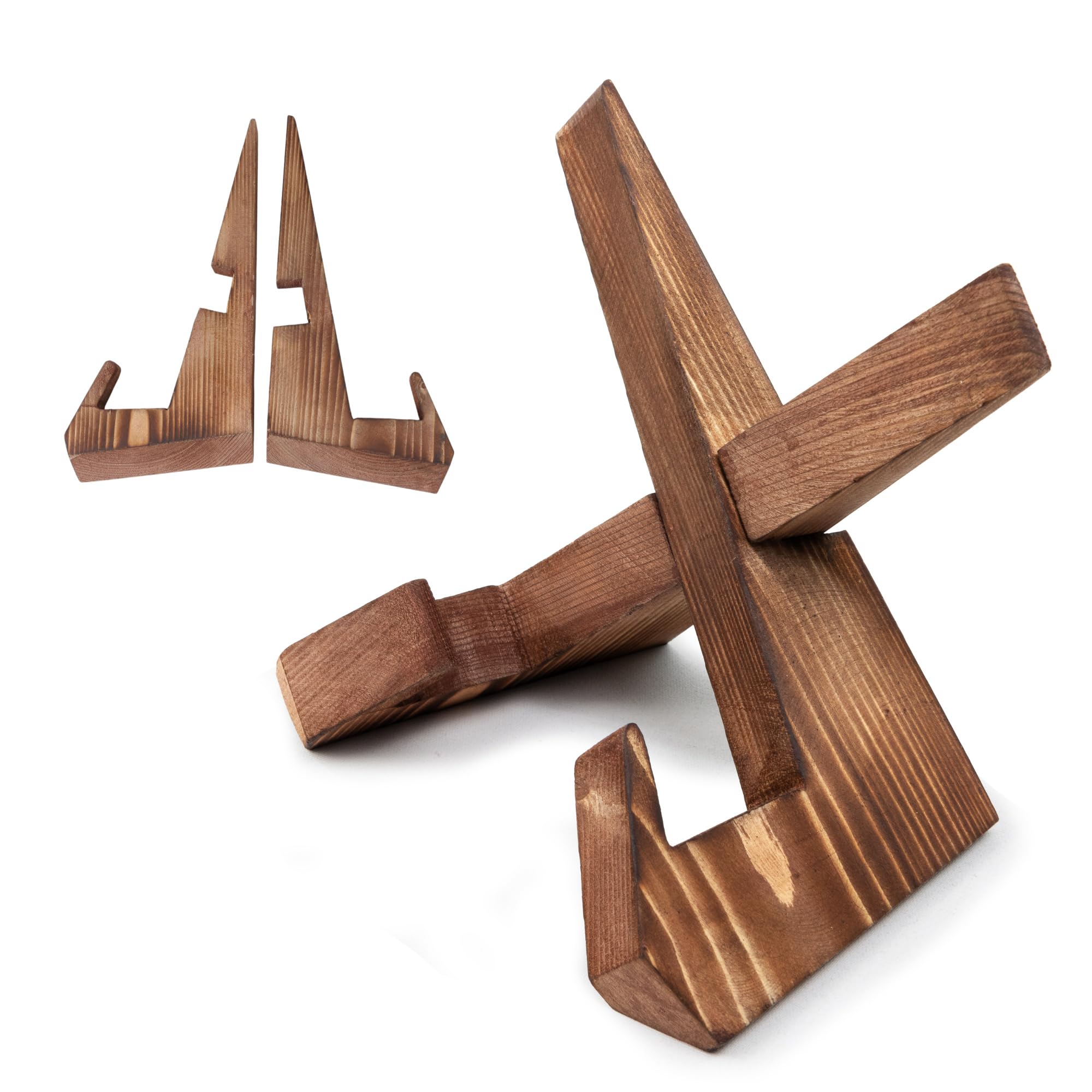 ihvan online, Cookbook Stand, Rustic Wooden Recipe Book Holder, Adjustable and Foldable Cook Books Stand, Wood Stands for Kitchen Counter, Tablets, Plate Holders and Photos, Gift for Home Chefs, Brown