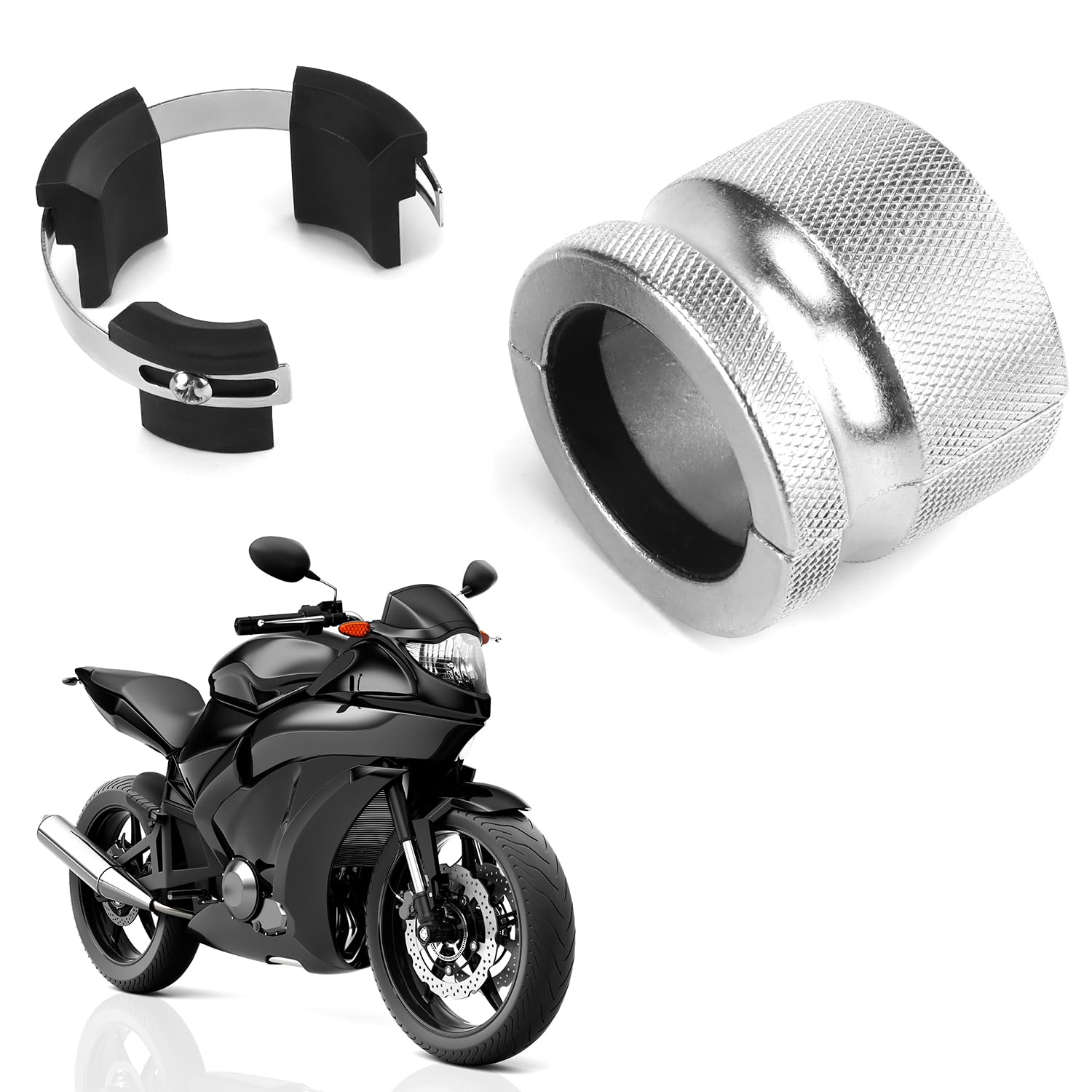 QWORK® Forcella Regolabile Strumento per Moto, 33-54 mm Strumento di Tenuta per Forcella, per Forcelle Convenzionali e Inverse