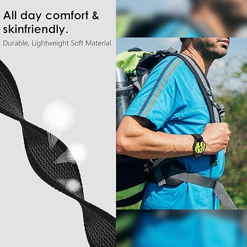 Miniatura 8 de WINGLE Correa deportiva de nailon tejida para Samsung Galaxy Watch 7 6 5 4 FE Galaxy Watch 6 Classic 1.850 in Band 5 Pro 4 Classic Band 1.772 in