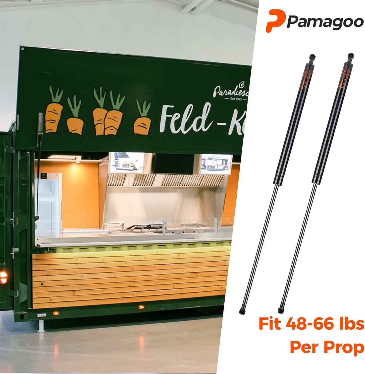 C16-10198 Gas Strut 36 Inch 60 lbs, 36" Gas Shock for Pickup Undercover Truck Bed Cover Tonneau Cover Travel Trailer Heavy Duty Basement Door Lift Spring, 2 Pack