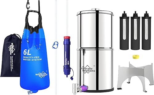 Membrane Solutions Sistema ULTRAVIOLETA de la filtración del agua de la encimera con el sistema de filtro de agua de la gravedad