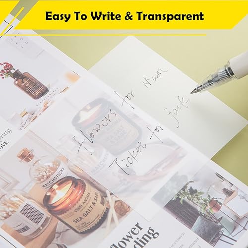 Miniatura 5 de 2200 hojas de notas adhesivas transparentes, 3 x 3 pulgadas, translúcidas autoadhesivas, para suministros de planificadores escolares de oficina, 42