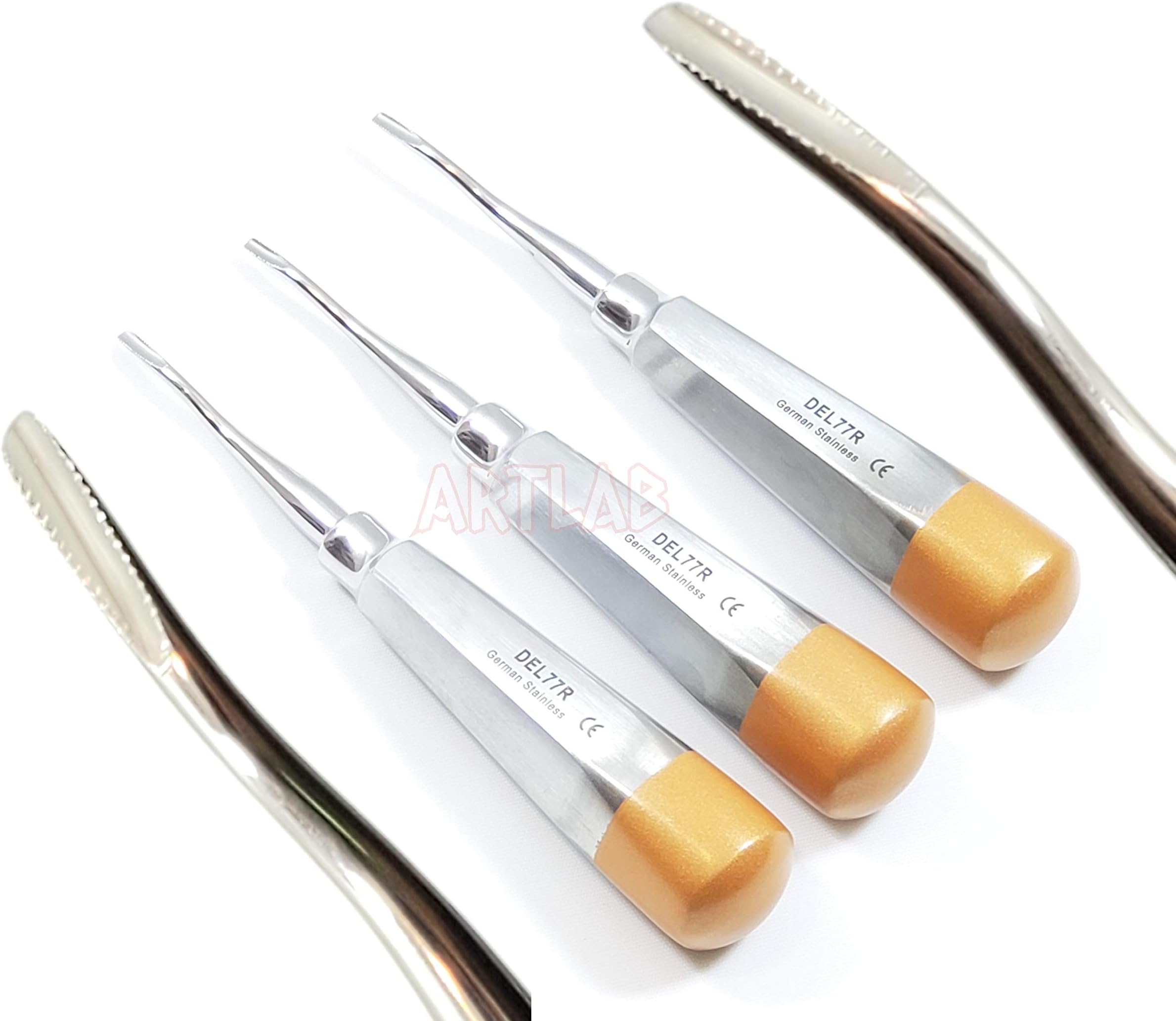 3 EA German Premium Root Dental Tooth Extracting Elevator # 77R-Dental Elevators-Dental Instruments
