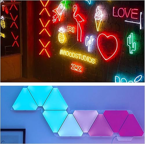 Miniatura 7 de Panel de luz electroluminiscente (EL) para bricolaje, lámpara de papel cortable para decoración navideña/cosplay/advertencia, amarillo (3.9 in x 3.9