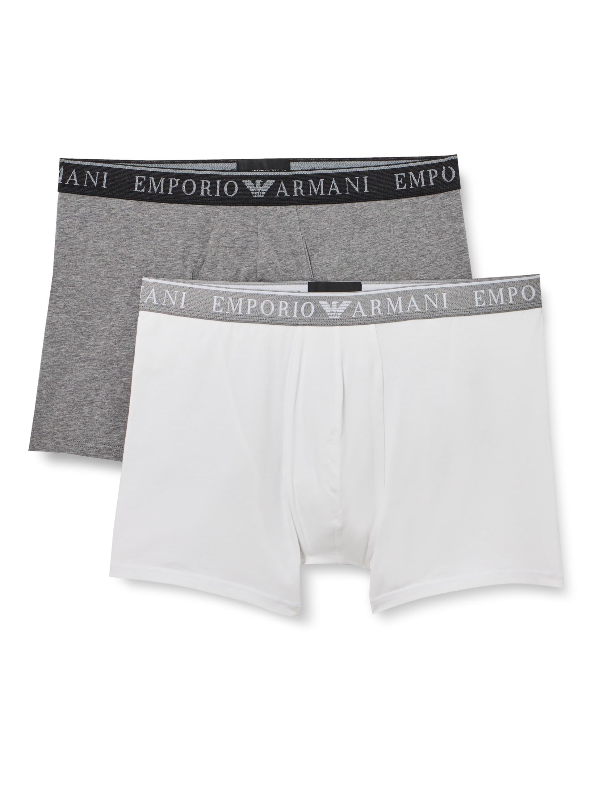 Emporio ArmaniMen's Stretch Cotton Endurance 2-Pack Midwaist Boxer