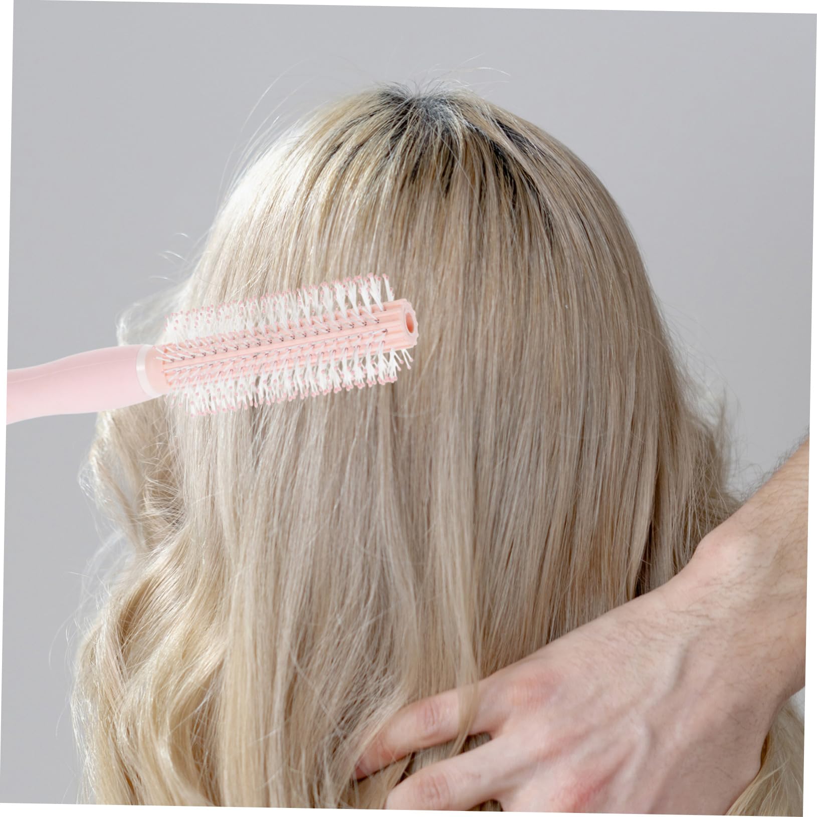 5 Piezas Mini Peine Rizador Cepillo Para Secar Cepillo Para Peinar El Cabello De Rodillo Rodante Para El Pelo Rizado Peine De Rodillos Silicona Rosa Didiseaon