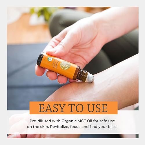 Miniatura 5 de Silk Road Organic Aceite esencial Citrus Glow Revive Blend roll-on 100% puro, certificado por USDA, cítricos y vainilla, edificante y energizante,