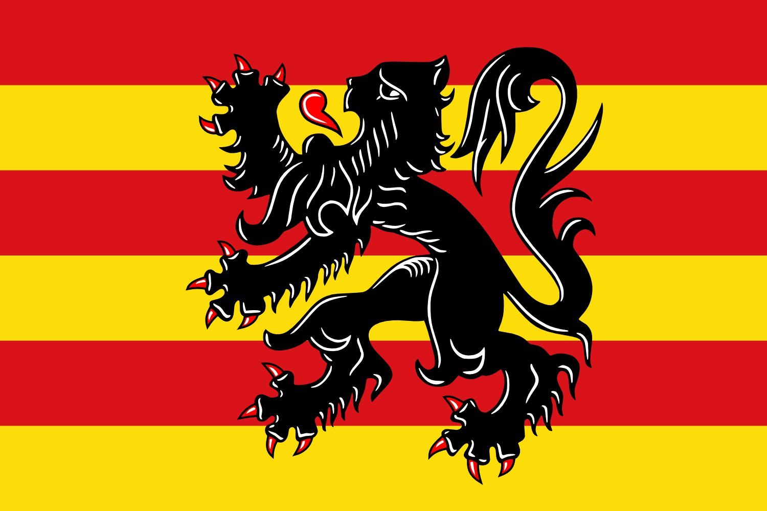 Drapeau Oudenaarde grand modèle pavillon belgique héraldique pour mât