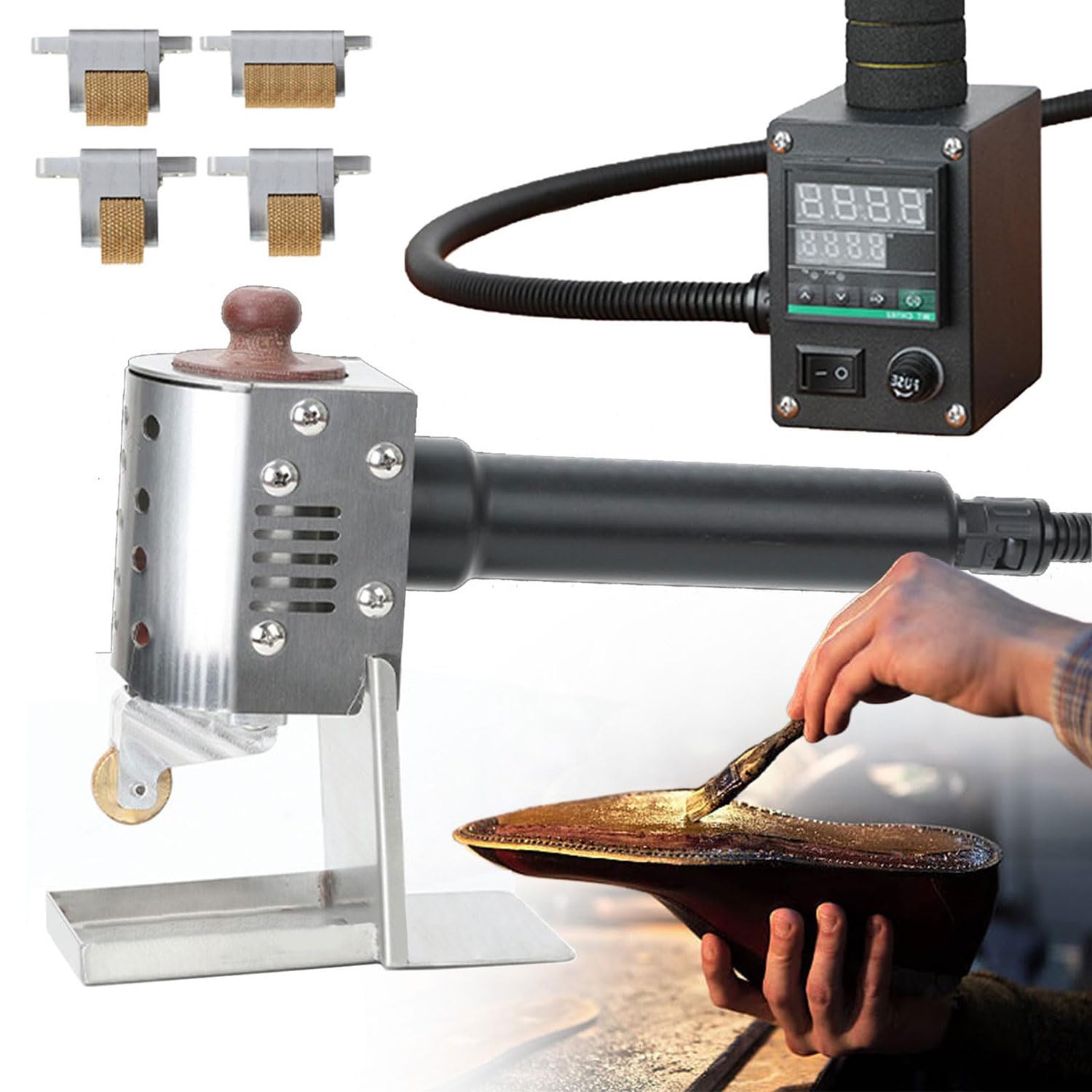 FHRKA Professional Hand Push Hot Melt Glue Dispenser, Commercial Hot Melt Glue Roller Machine for Crafts& Bonding& Fixing Projects 50ml