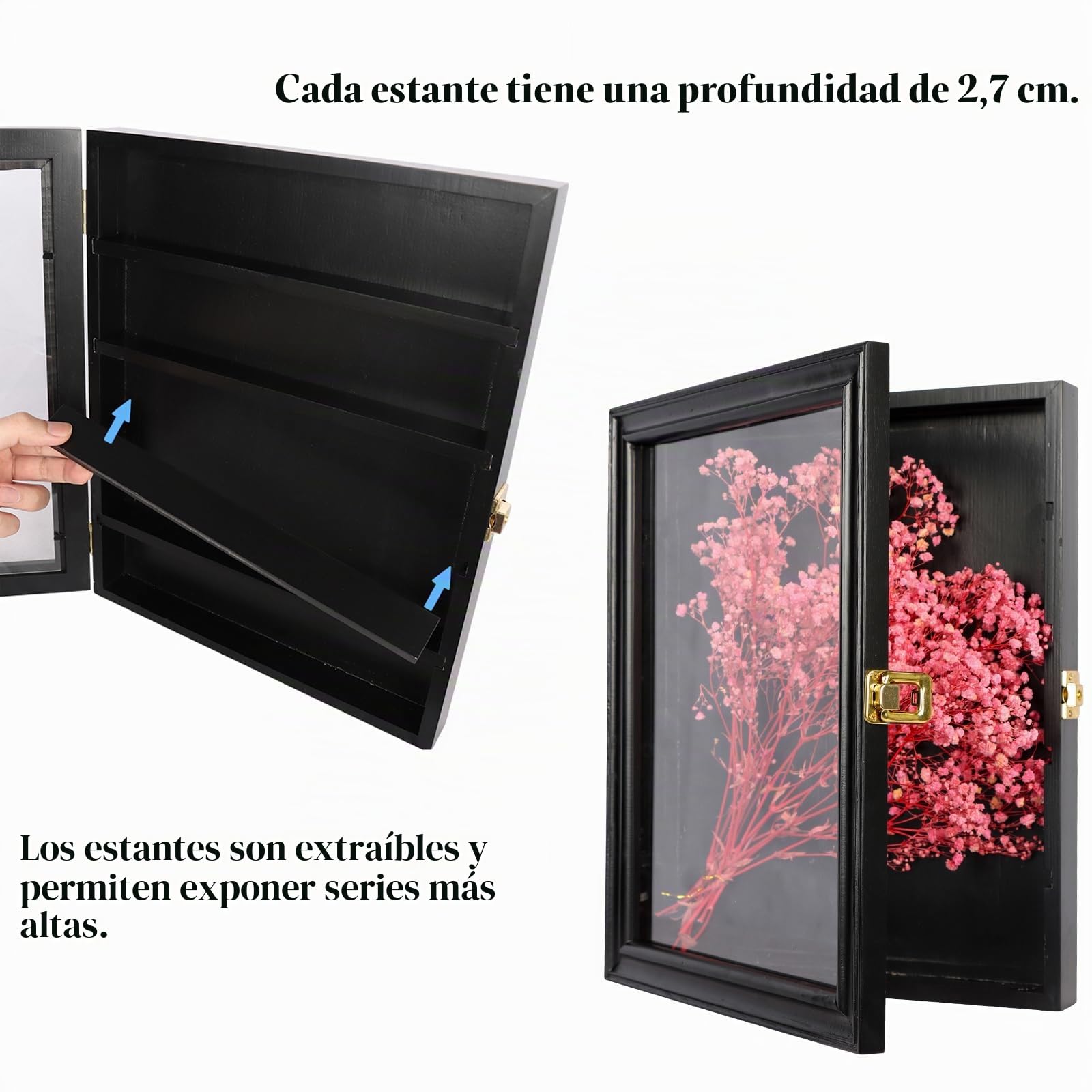 Vitrina de pared para minifiguras, vitrina de madera para minifiguras de Lego, caja de almacenamiento de Lego, vitrina a prueba de polvo para juguetes