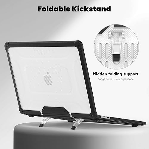 Miniatura 4 de DTangLsm Funda para MacBook Pro de 13 pulgadas 2024 2023-2016 M2 M1 A2338 A2289 A2251 A2159 A1989 A1706 carcasa rígida de plástico resistente con