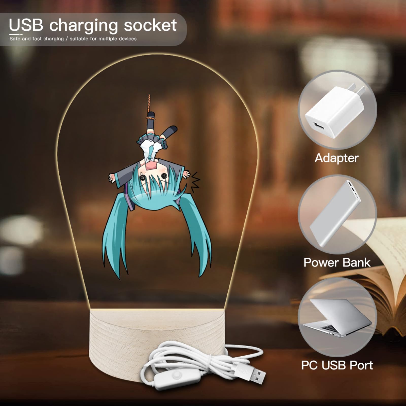 Amazon.co.jp : ナイトライト 初音ミク LEDライト テーブルランプ 