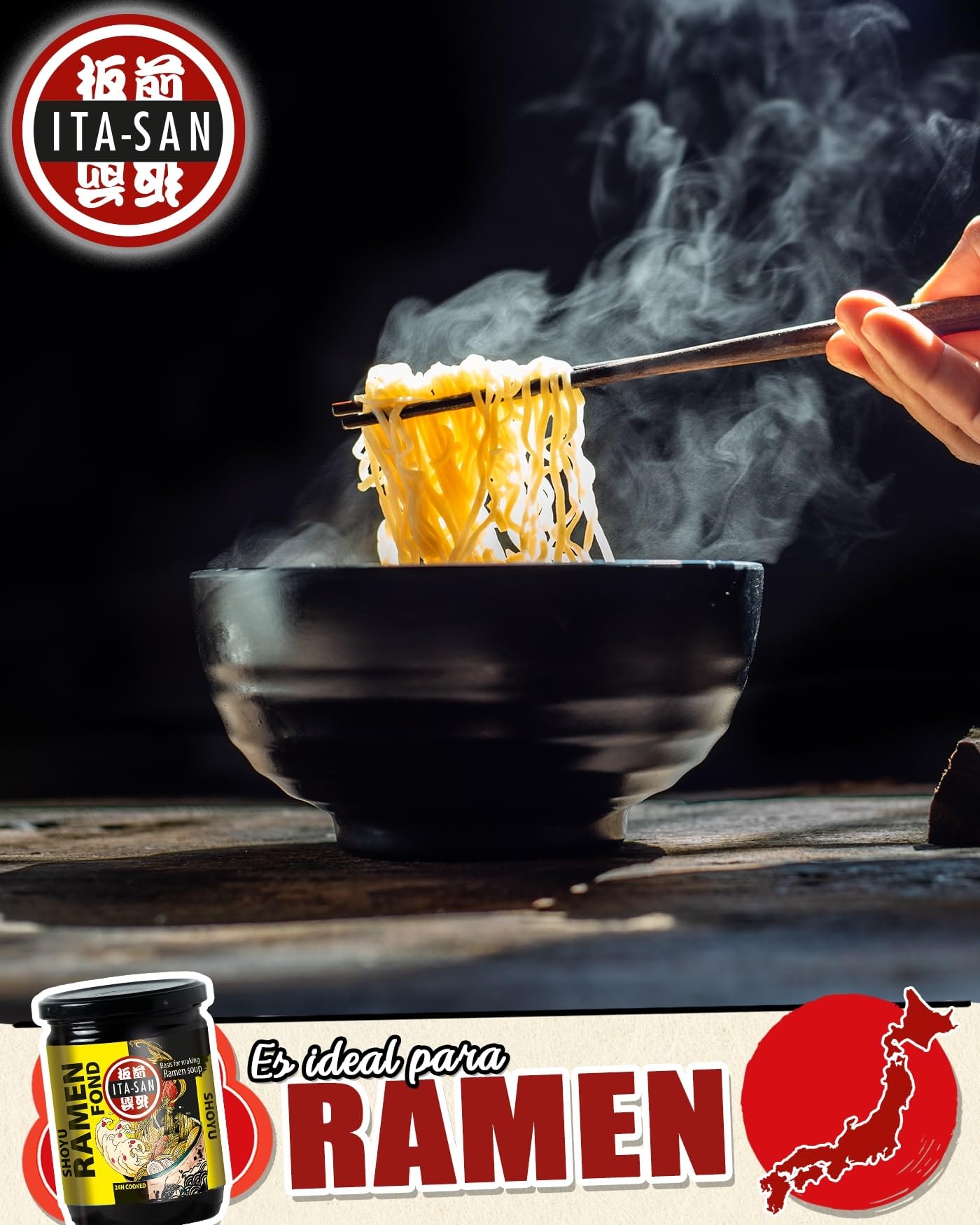 ITA-SAN Caldo para sopa tipo ramen Shoyu 440 ml
