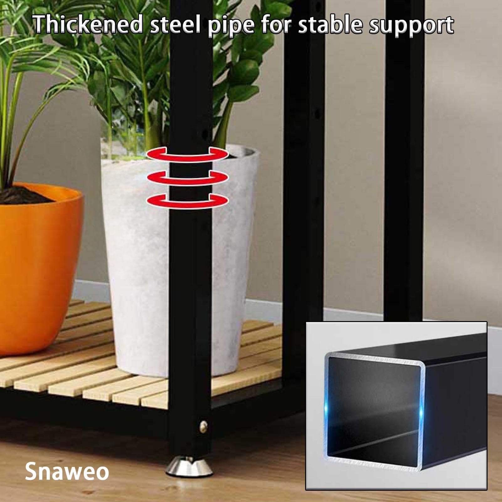 3 livelli Classic Plant stand supporto per piante vaso di fiori, espositore in metallo con design moderno S, Bronzo