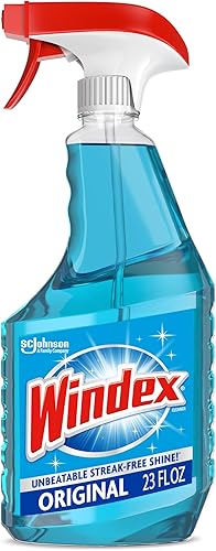 Botella de Windex para limpiar vidrio y limpiador de ventanas 100 plástico reciclado color azul original 23 fl oz