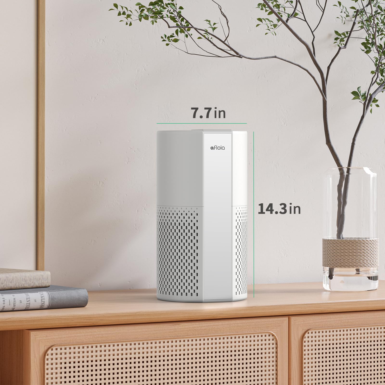 Purificador de aire para el hogar, filtro lavable 4 en 1 para alergias, cubre hasta 1076 pies cuadrados, funcionamiento silencioso, apagado automático y luz nocturna, elimina la caspa de 8