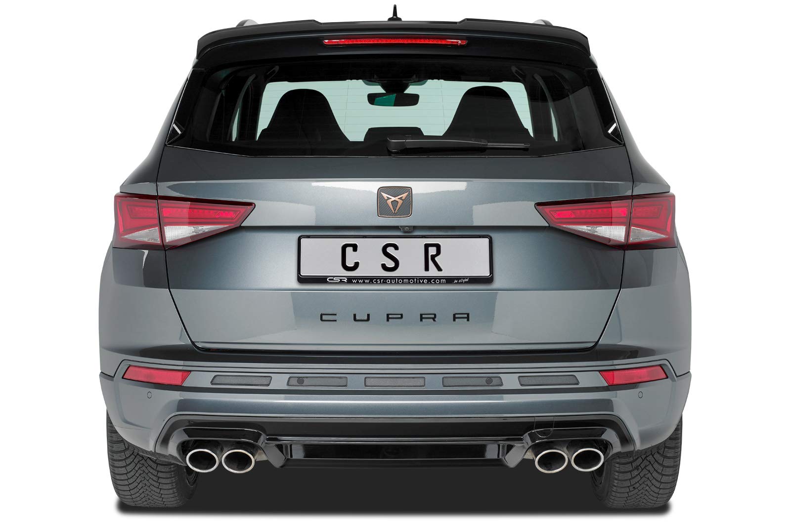 CSR-Automotive Heckflügel schwarz glänzend Hochglanz schwarz ABS Kompatibel mit Cupra Ateca HF669-G