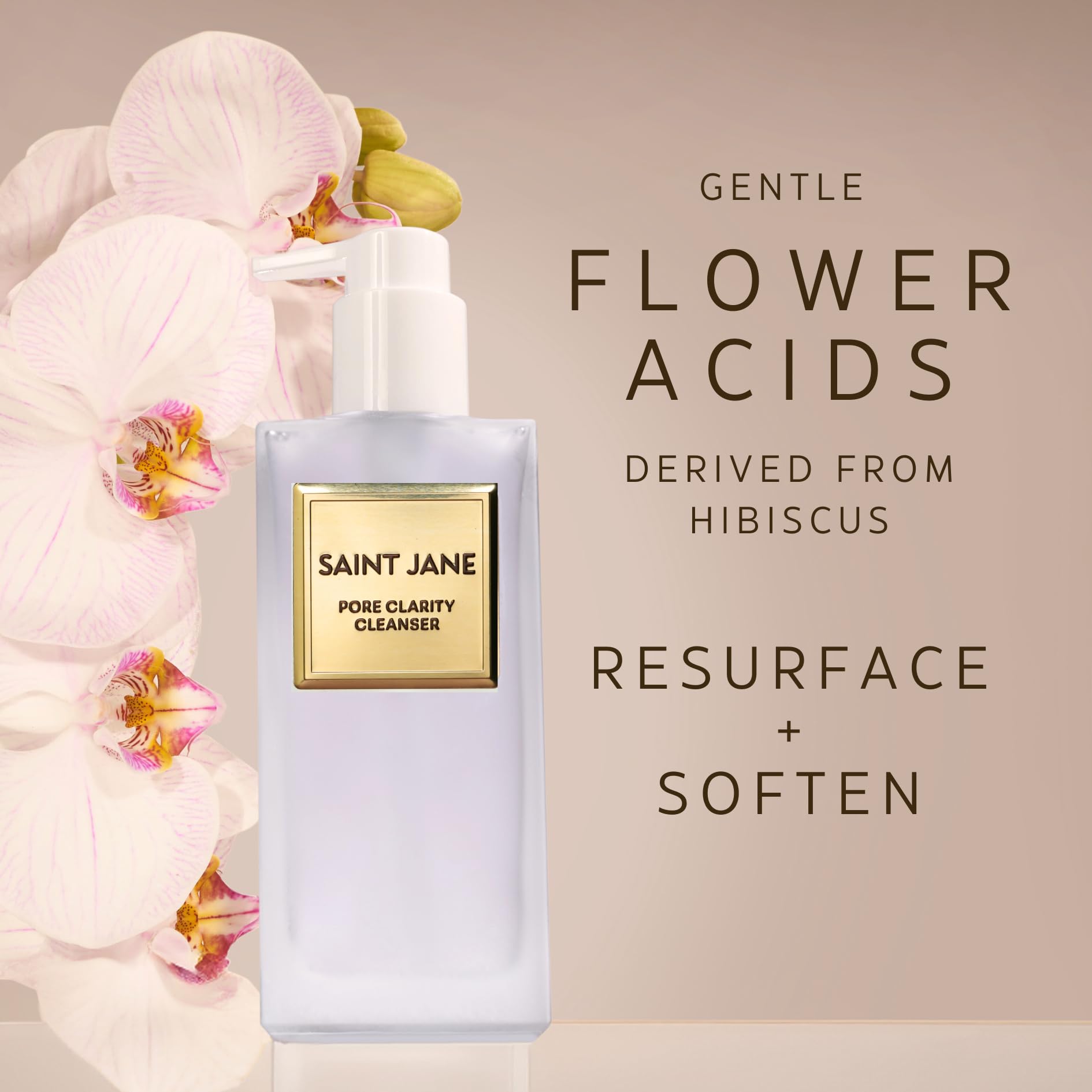 SAINT JANE Pore Clarity Cleanser, Hyaluronic + Flower Acids, 4 oz