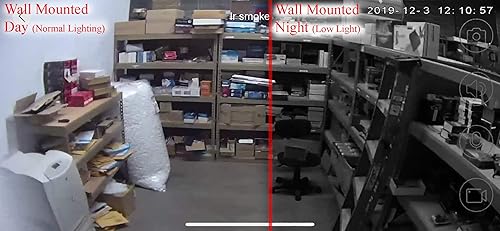 Miniatura 7 de Visión nocturna 2K HD Detector de humo WiFi Cámara espía P2P Wi-Fi alarma de incendios Cámara espía niñera oculta, montaje en techo, conector de CA