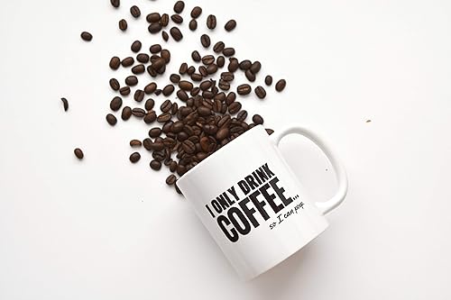 Miniatura 2 de Funny Coffee Mug, Gag Gift Mug, Poop Coffee Mug, Fun Mugs, I Only Drink Coffee So I Can Poop