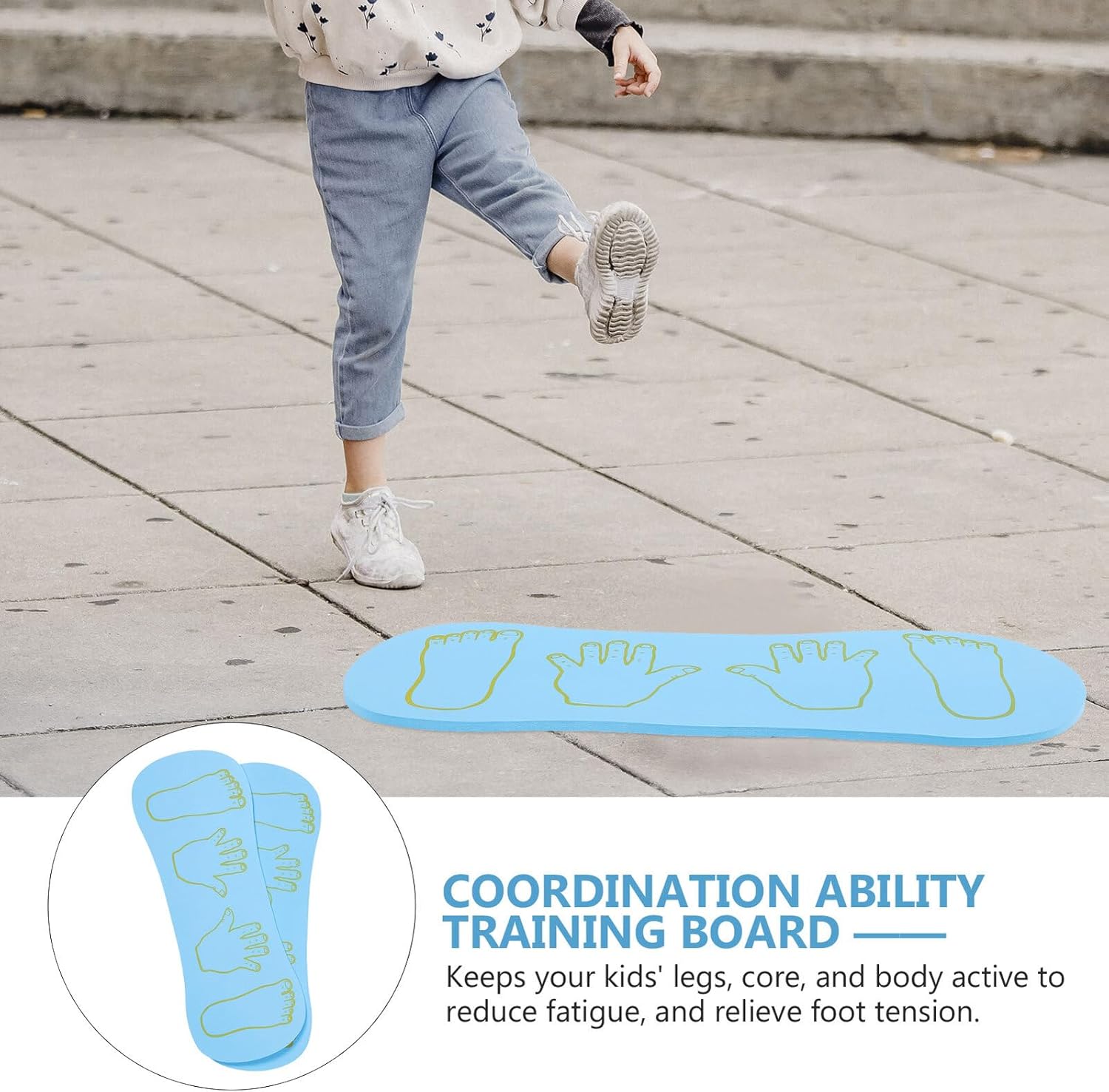 2Pcs EVA Hand-foot Coordination Training Board for Lightweight Portable Exercising Accessory Sensory Balance Enhances Brain-body Coordination and Concentration