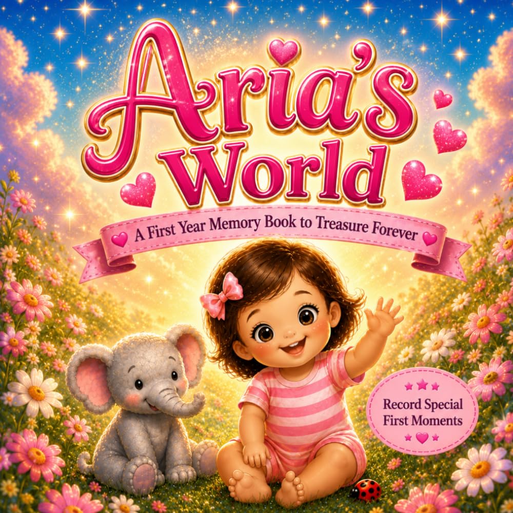 Aria’s World: A First Year Memory Book to Treasure Forever: Record Special First Moments & Memories (Three Hearts Personalized Book Series (Aria))