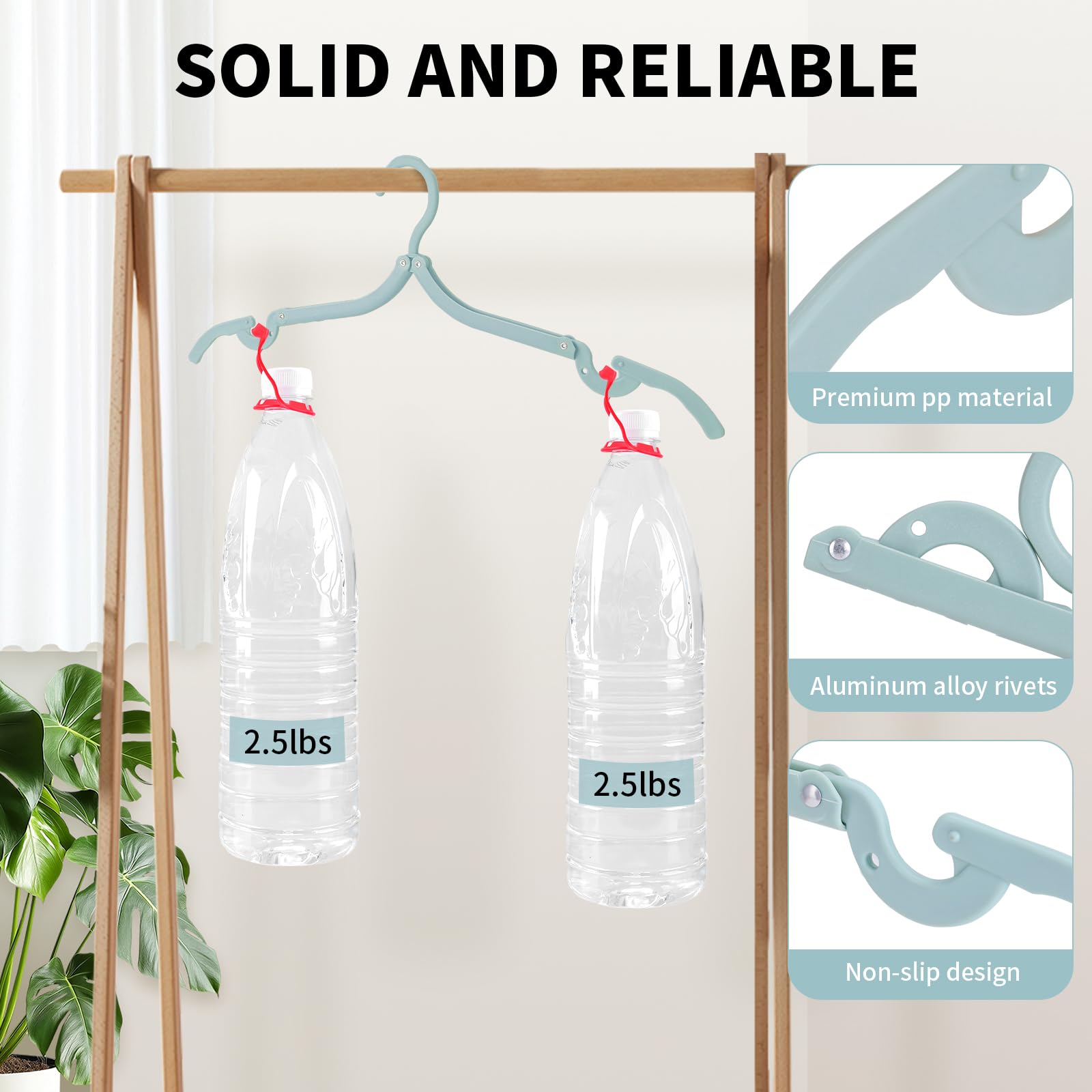 Actmuen Foldable Travel Hangers,50Pcs Portable Clothes Hangers for Cruise, Suitcases, Closets | 4-Color Lightweight Folding Hanger Set for Hotels, Business Trips, Vacation (Pink/Beige/Green/Blue)