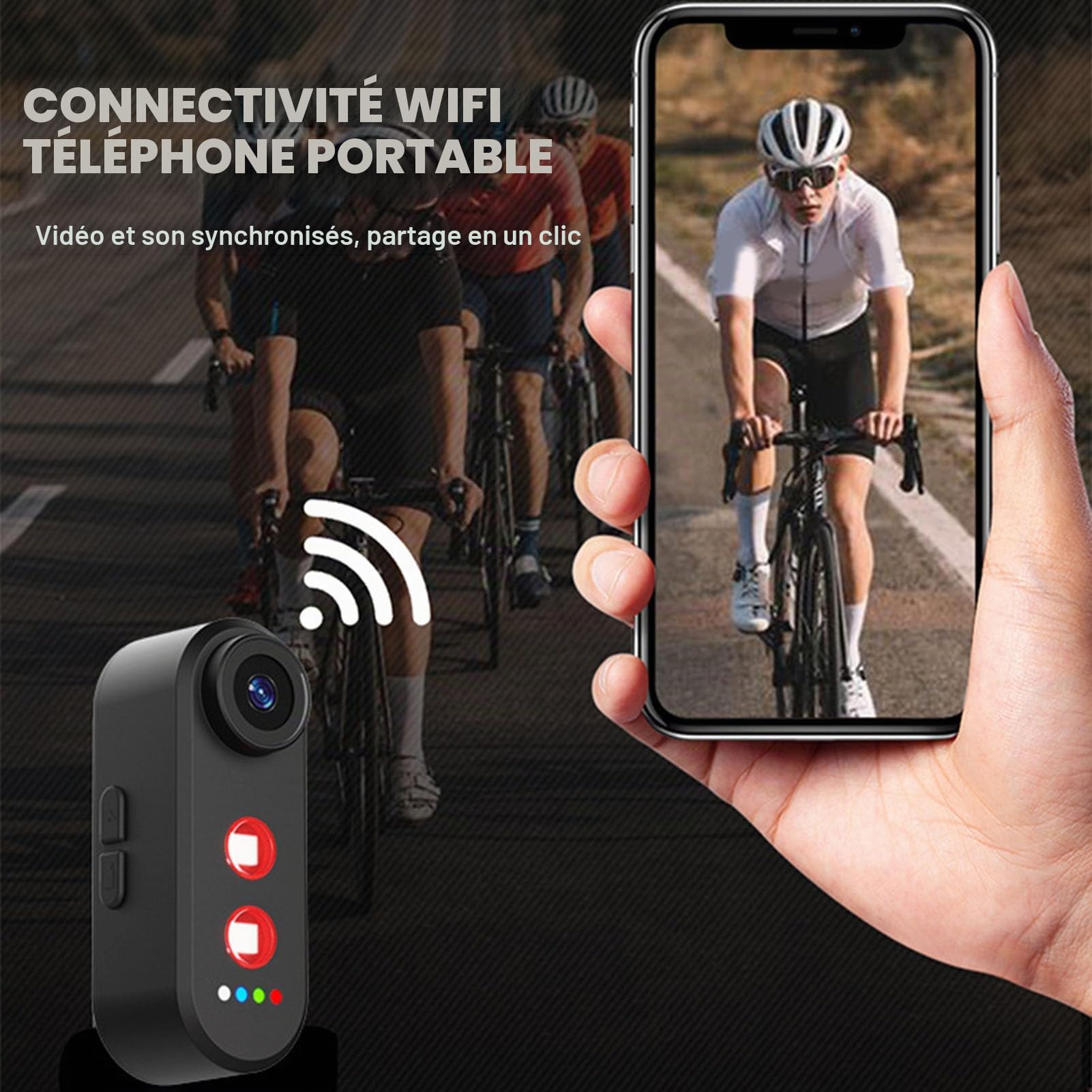 SENECESLI Caméra de la Vue Arrière à Vélo avec Feu Arrière, Enregistreur Vidéo Cycliste 1080p avec Batterie Rechargeable de 5000mA (32G)