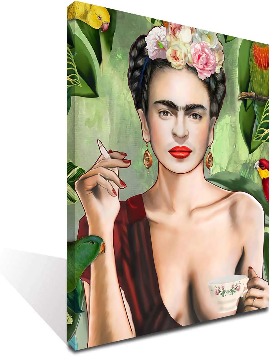 iFine Art Wall Art Inner-Framed Oil Paintings Printed on Canvas Modern Artwork for Home Decorations and Easy to Hang for Living Room, Bedroom-Frida Kahlo II